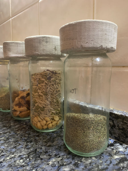 Tapa de rosca de cemento para bote recipiente cristal