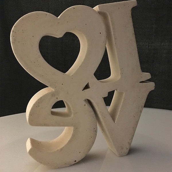 Escultura Letras Love Arena - Camaleon-art - concrete shop art
