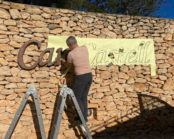 Letras efecto acero oxido corten