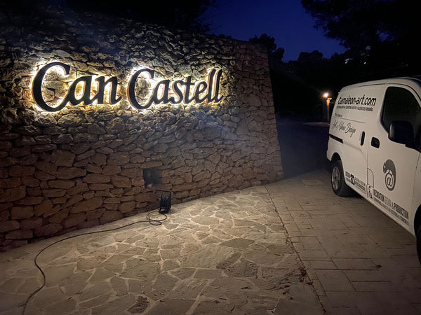 Letras efecto acero oxido corten