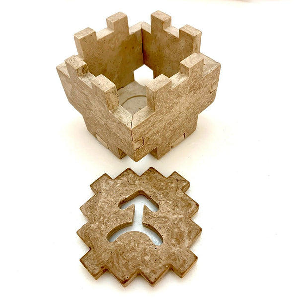 Porta velas apilable - Camaleon-art - concrete shop art