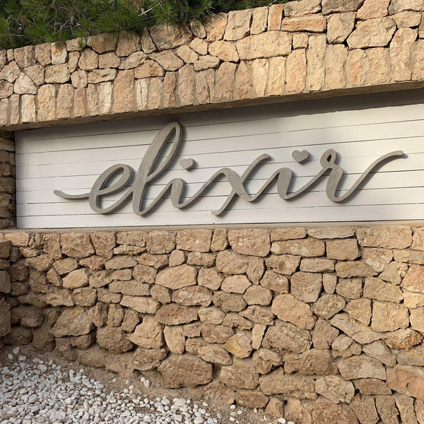 Rotulación letras en cemento sobre fachada - Camaleon-art - concrete shop art