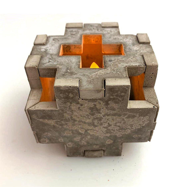 Porta velas apilable - Camaleon-art - concrete shop art