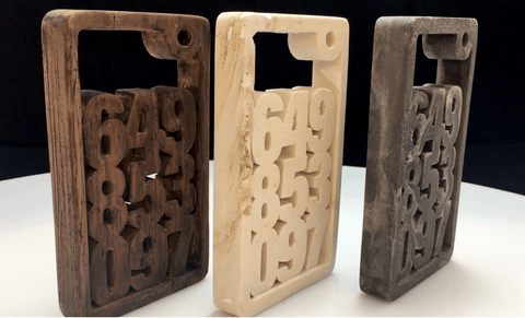 Número teléfono escultura - Camaleon-art - concrete shop art