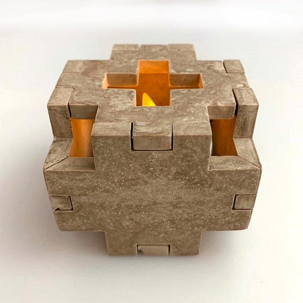 Porta velas apilable - Camaleon-art - concrete shop art